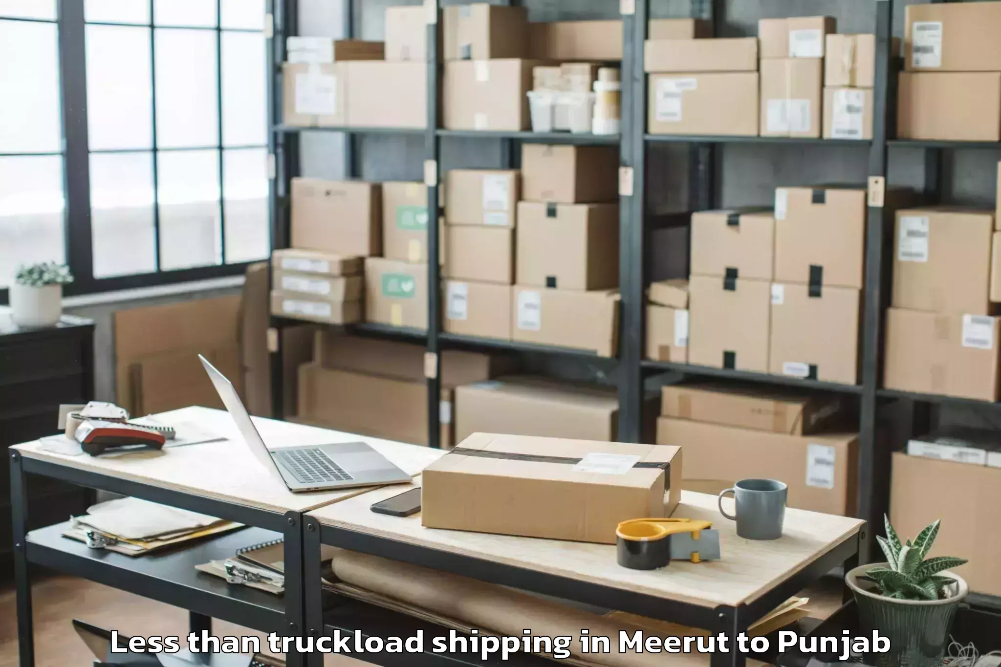 Reliable Meerut to Mukerian Less Than Truckload Shipping